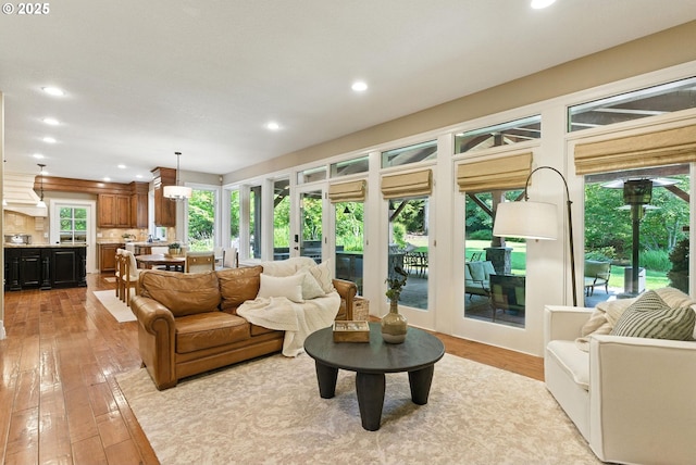 2812 Beacon Hill Dr, West Linn, OR 97068 - living room with recessed lighting and light wood-type flooring