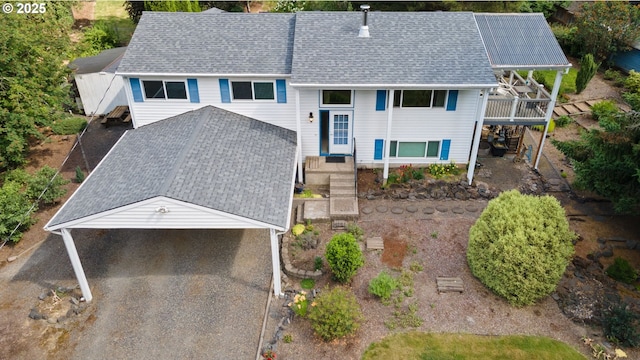 44505 SW Knight Rd, Gaston, OR 97119 - view of front of home with roof with shingles and a wooden deck