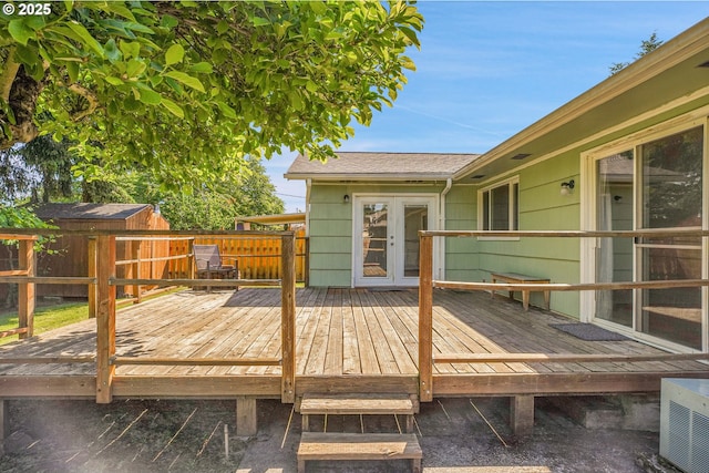 4803 SE Fieldcrest Dr, Milwaukie, OR 97222 - wooden deck featuring french doors