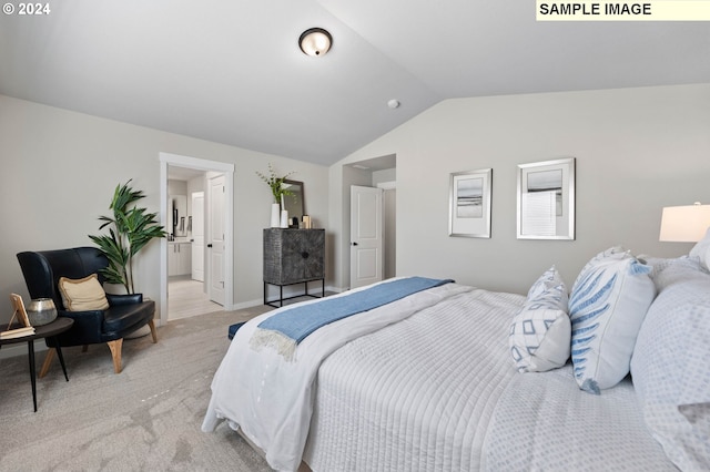 4205 NE 186th St Lot 265, Vancouver, WA 98686 - bedroom featuring lofted ceiling, light colored carpet, and baseboards