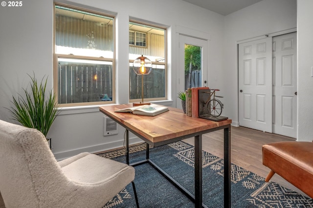 4409 NE Killingsworth St Unit 103, Portland, OR 97218 - office area with wood finished floors and baseboards