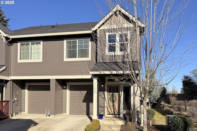 view of front of home featuring a garage