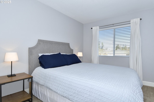 bedroom with carpet