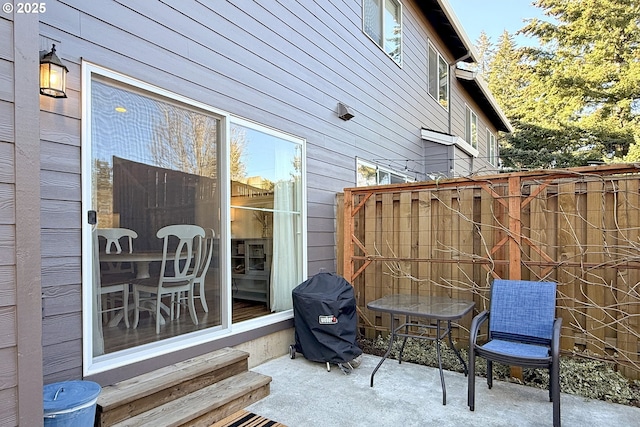 view of patio / terrace featuring area for grilling