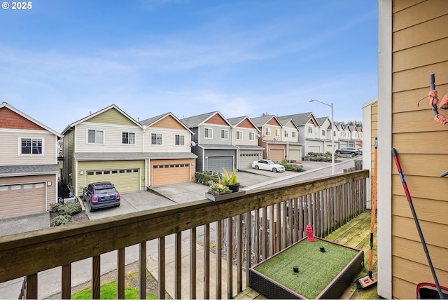 balcony with a residential view