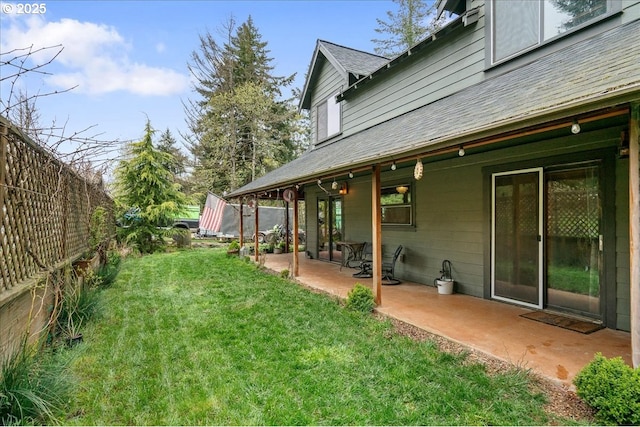 823 Terrace Dr, Scotts Mills, OR 97375 - view of yard with fence and a patio area