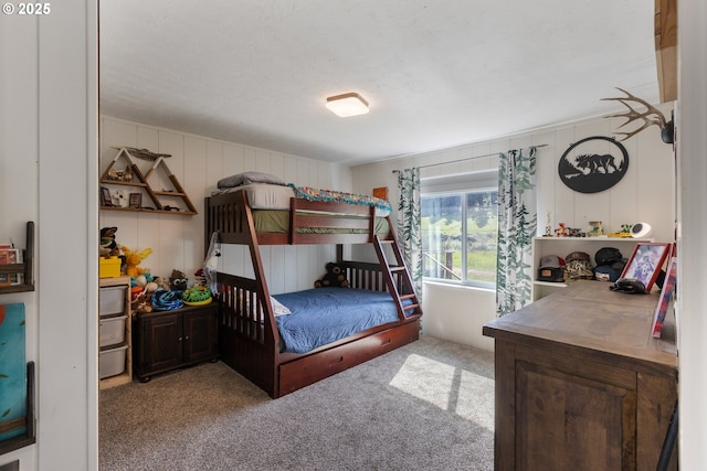 bedroom featuring carpet