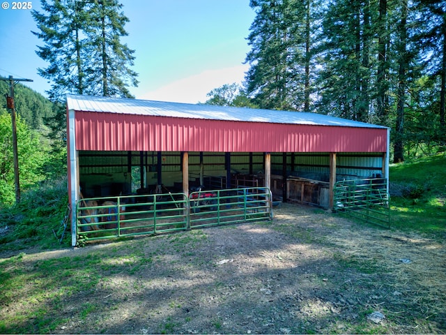 view of horse barn