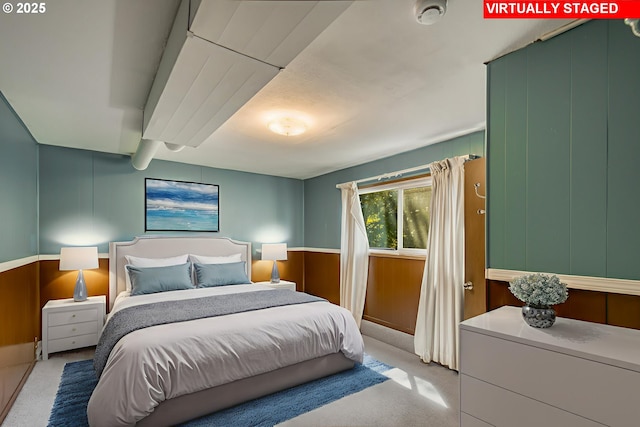 14173 NW Grandview Pl, Banks, OR 97106 - carpeted bedroom with a wainscoted wall