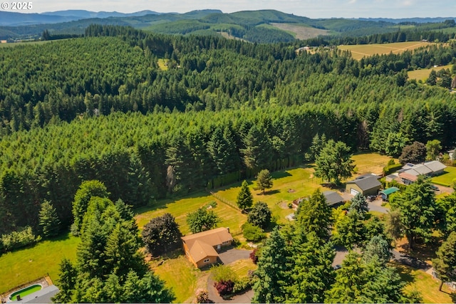 14173 NW Grandview Pl, Banks, OR 97106 - bird's eye view of a heavily wooded area and a mountainous background