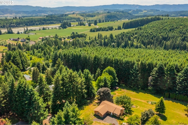 14173 NW Grandview Pl, Banks, OR 97106 - drone / aerial view of mountains and a heavily wooded area