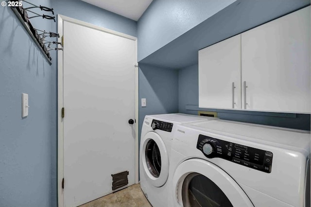 1168 Risden Pl, Eugene, OR 97404 - laundry area with washing machine and clothes dryer and cabinet space