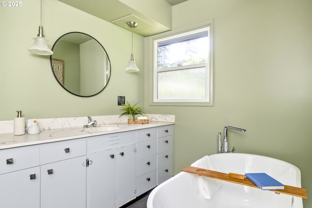 1070 SW Portola Ave, Portland, OR 97225 - full bath with double vanity and a freestanding tub