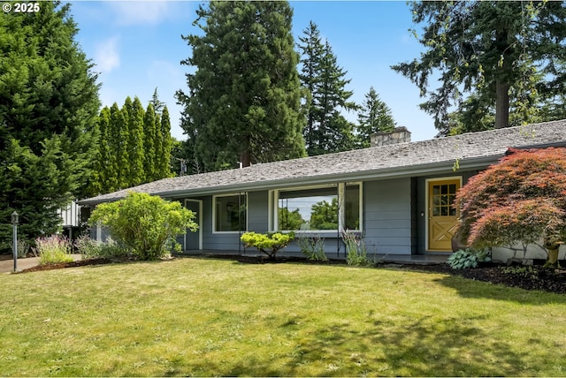 1070 SW Portola Ave, Portland, OR 97225 - single story home with a front lawn and a chimney
