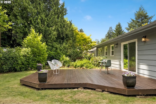 1070 SW Portola Ave, Portland, OR 97225 - wooden terrace with a lawn