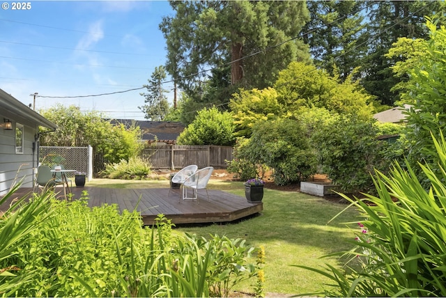 1070 SW Portola Ave, Portland, OR 97225 - view of yard with a deck