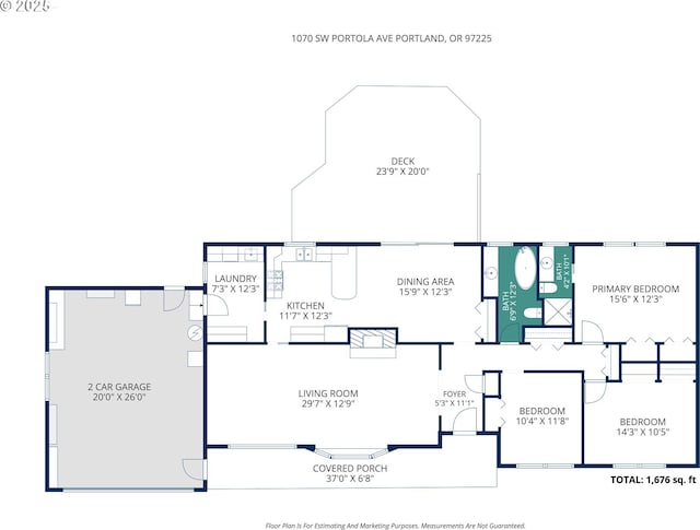1070 SW Portola Ave, Portland, OR 97225 - view of floor plan / room layout