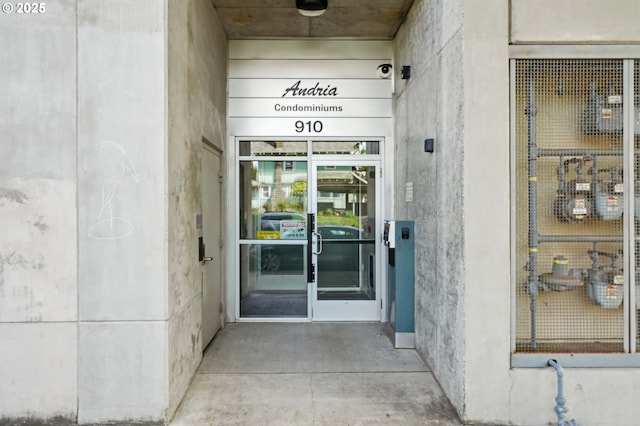 view of doorway to property