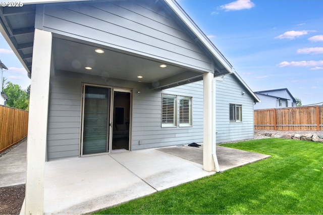 5009 NE 85th St, Vancouver, WA 98665 - rear view of property with a patio, a fenced backyard, and a yard