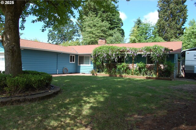 3024 Concord Way, Forest Grove, OR 97116 - view of front of house with a front yard and a chimney