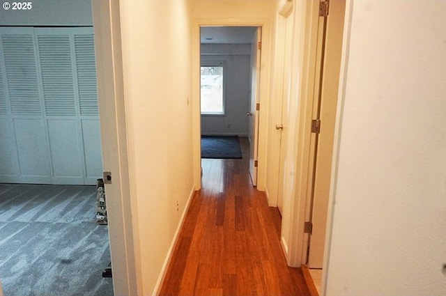 4768 Manzanita St, Eugene, OR 97405 - corridor featuring baseboards and wood finished floors