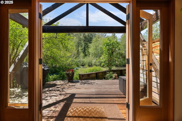 view of doorway to outside