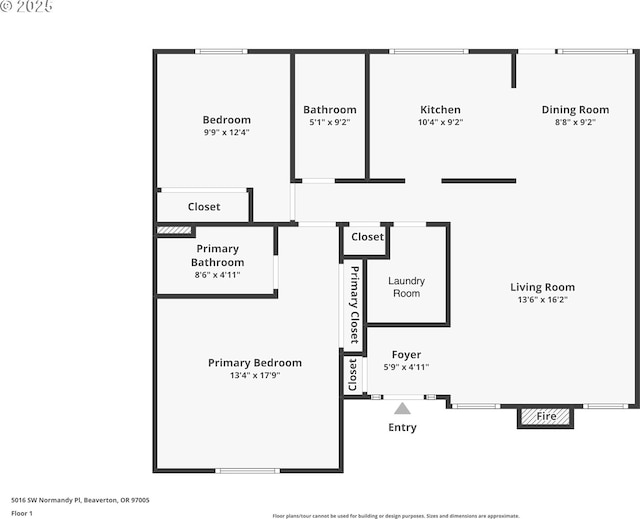 5016 SW Normandy Pl, Beaverton, OR 97005 - room layout