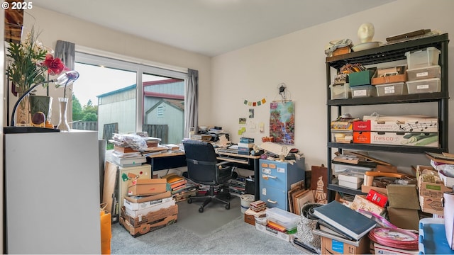 view of home office