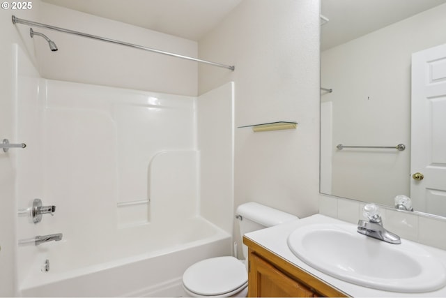 33333 Adam Ct, Scappoose, OR 97056 - bathroom featuring vanity, bathtub / shower combination, and toilet