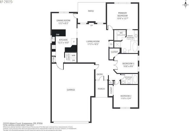 33333 Adam Ct, Scappoose, OR 97056 - floor plan / room layout