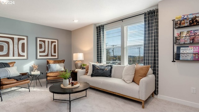 view of carpeted living room