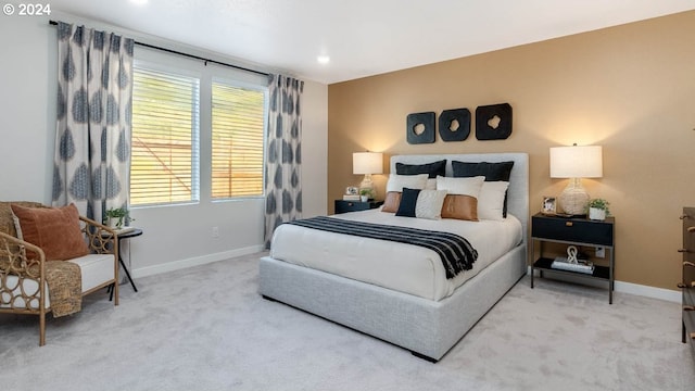 bedroom with carpet floors