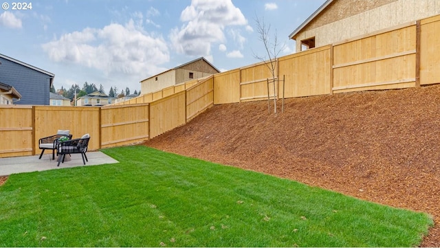 view of yard with a patio