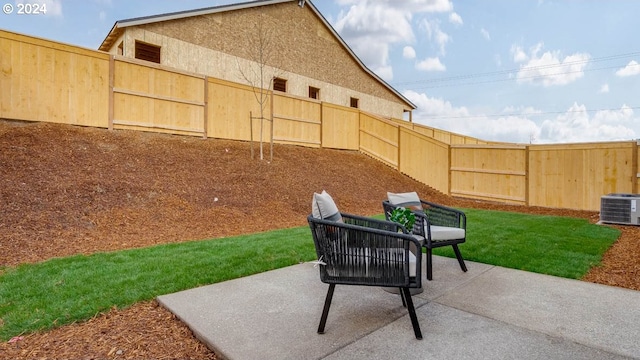 view of patio / terrace featuring cooling unit