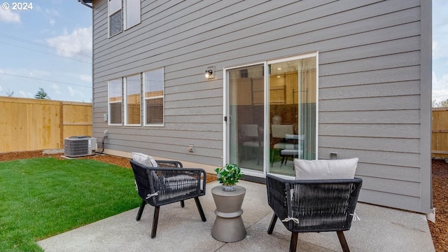 view of patio with central air condition unit