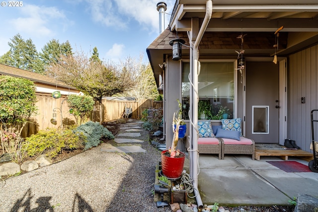 view of patio / terrace with fence