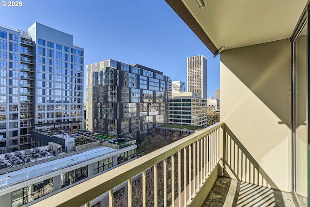 balcony featuring a city view