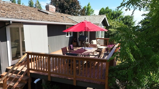 view of wooden terrace