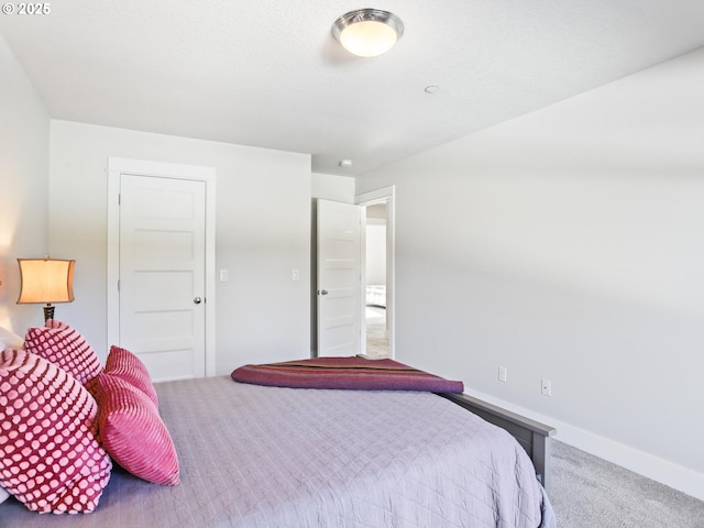 bedroom with carpet