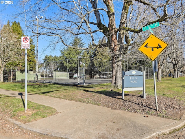 surrounding community with a lawn