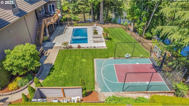 2672 SE Vista Way, Gresham, OR 97080 - view of basketball court featuring basketball court and stairway