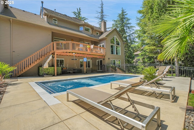 2672 SE Vista Way, Gresham, OR 97080 - view of pool with a patio, stairway, and a wooden deck