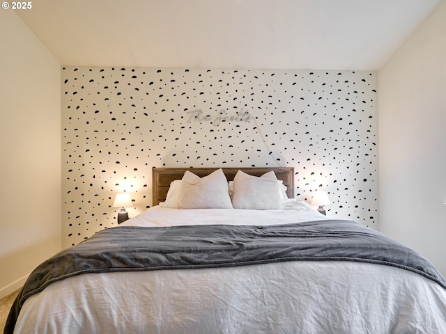 bedroom with baseboards