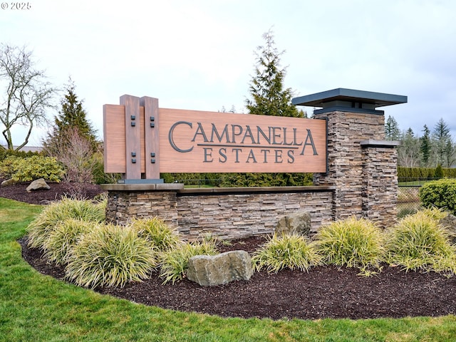 view of community sign