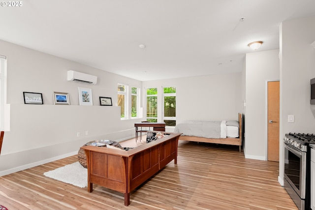2021 SE Clinton St Unit 103, Portland, OR 97202 - office featuring an AC wall unit and light wood-style floors