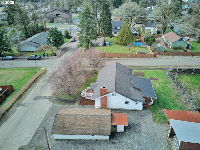 bird's eye view featuring a residential view