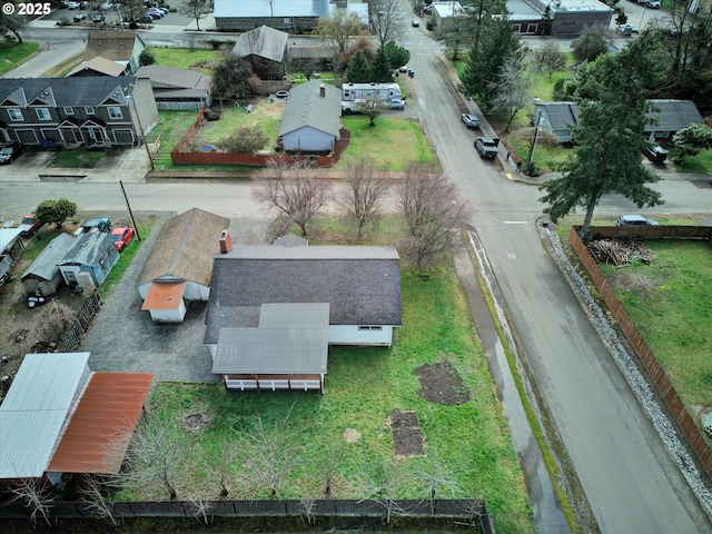 drone / aerial view with a residential view