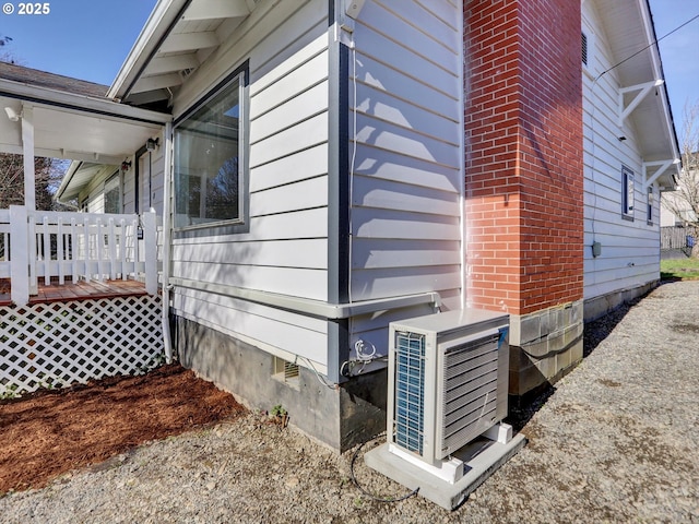 view of home's exterior featuring crawl space