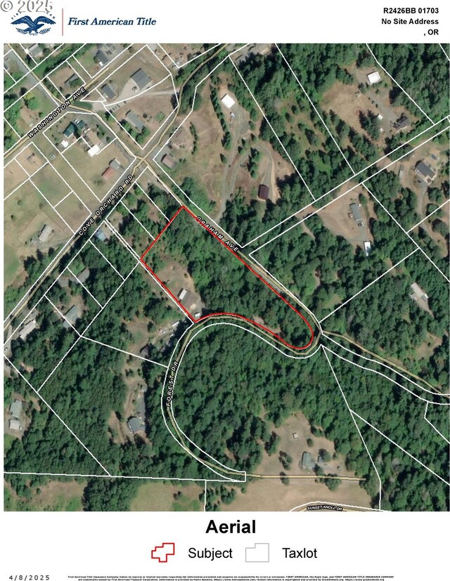 21600 NE Forest Dr, Yamhill, OR 97148 - aerial view of property's location with mountains