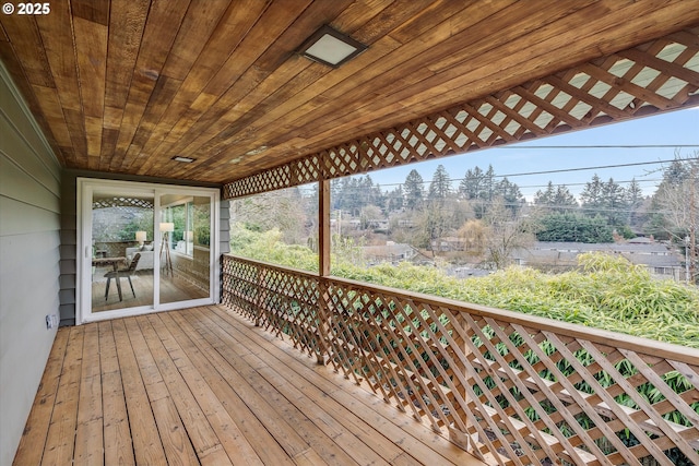 view of wooden terrace